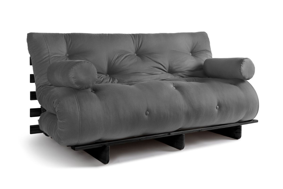 Rozkládací pohovka 160x200 - Slim Basic Black - Pascall Futon Grey
