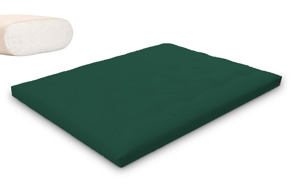 Matrace 160x200 přírodní - Futon Pascall Slim Natural Bottle Green