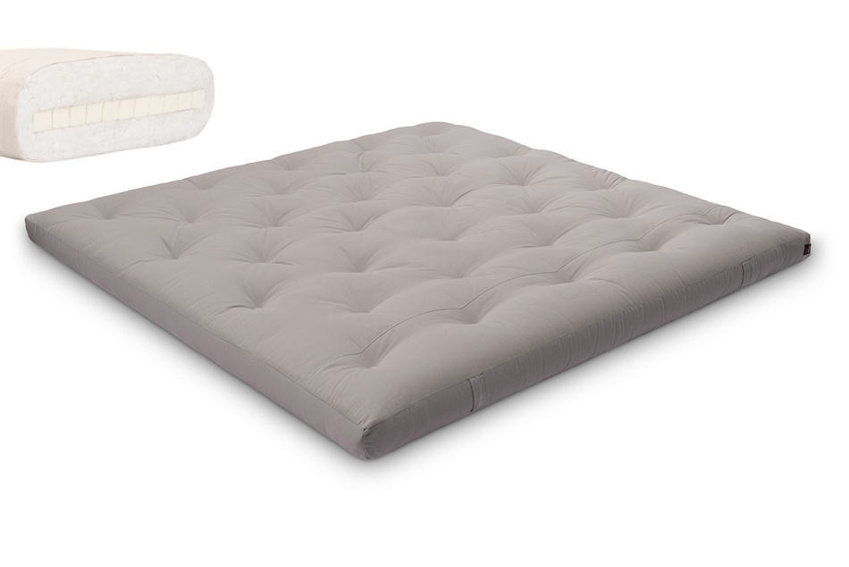 Matrace 200x200 přírodní s latexem - Futon Pascall Slim Latex Grey