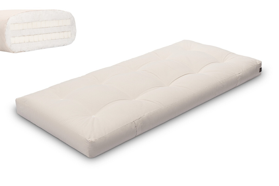 Matrace 90x200 přírodní s latexem - Futon Pascall Medium Duo Latex Ecru