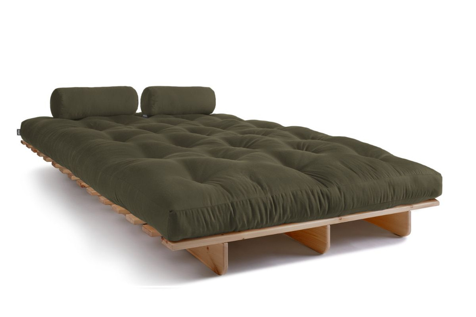 Rozkládací pohovka 140x200 - Slim Basic Classic - Pascall Futon Khaki