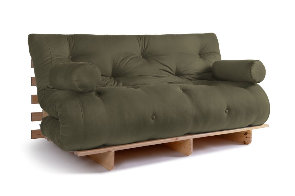 Rozkládací pohovka 160x200 - Slim Comfort Classic - Pascall Futon Khaki