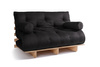 Rozkládací pohovka 140x200 - Slim Exclusive Classic - Pascall Futon Černá barva