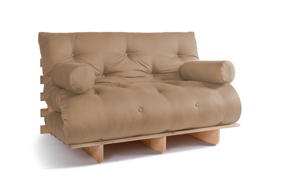 Rozkládací pohovka 140x200 - Slim Exclusive Classic - Pascall Futon Béžová barva