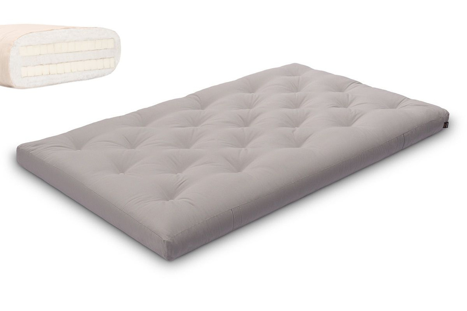 Matrace 120x200 přírodní s latexem - Futon Pascall Slim Duo Latex Grey