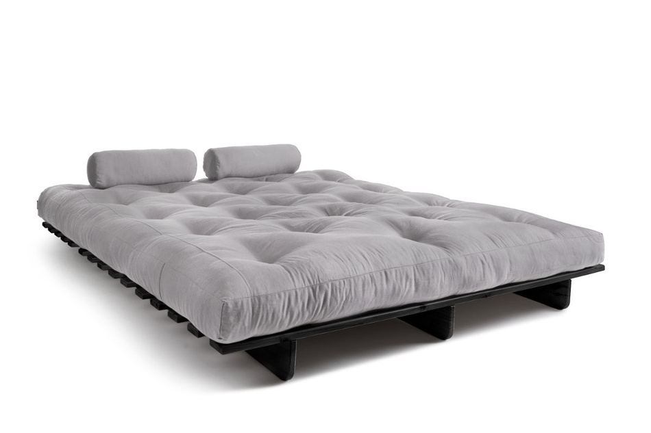 Rozkládací pohovka 160x200 - Slim Exclusive Black - Pascall Futon Popel holubice
