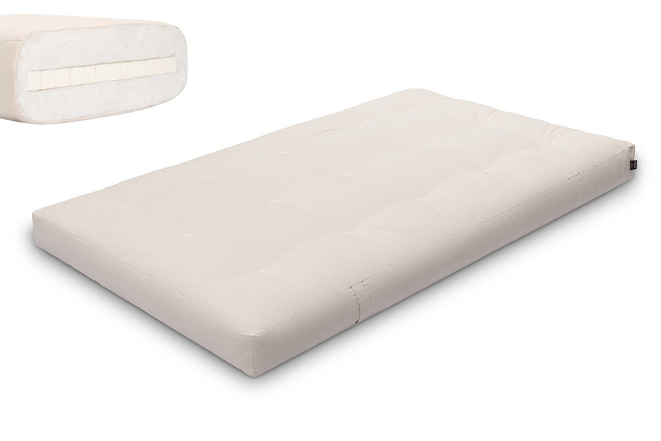 Matrace 120x200 přírodní s latexem - Futon Pascall Medium Latex Ecru
