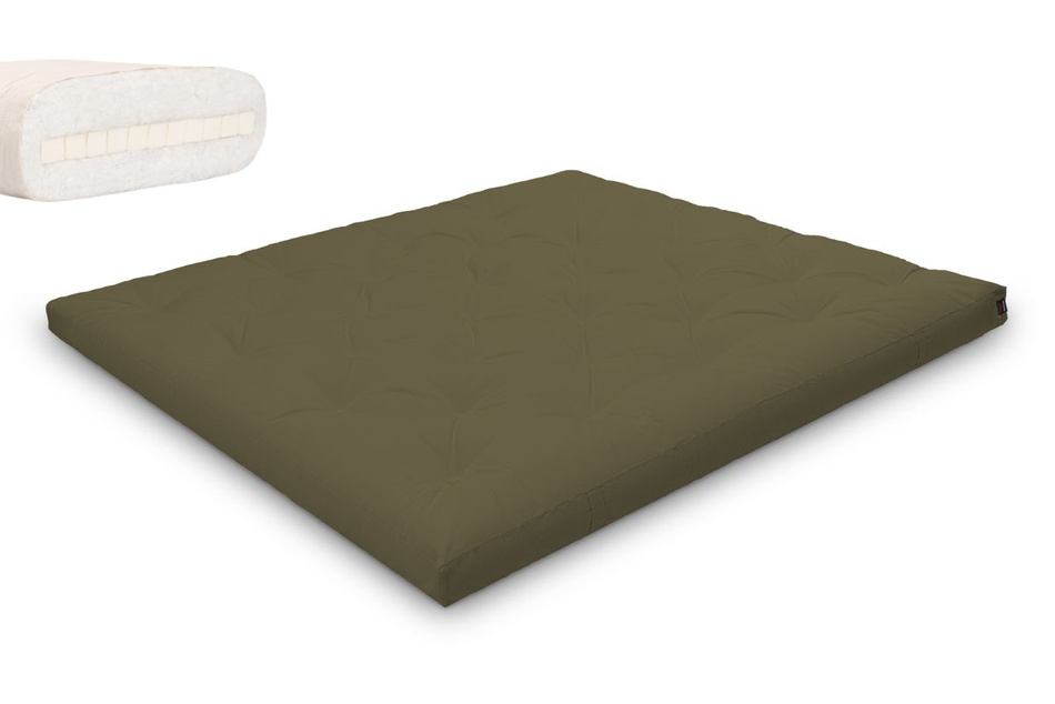Matrace 180x200 přírodní s latexem - Futon Pascall Slim Latex Khaki