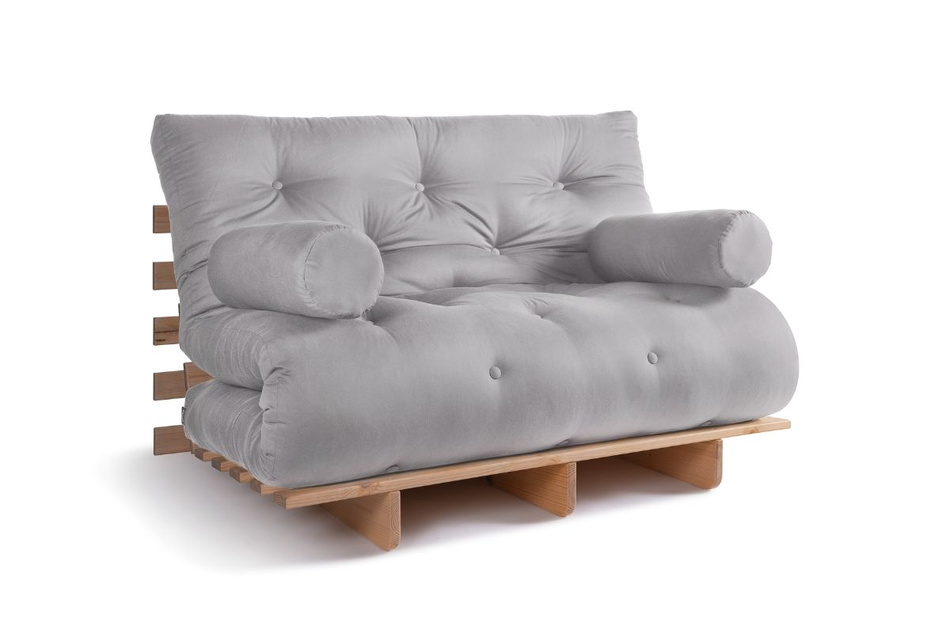 Rozkládací pohovka 120x200 - Slim Basic Classic - Pascall Futon Popel holubice
