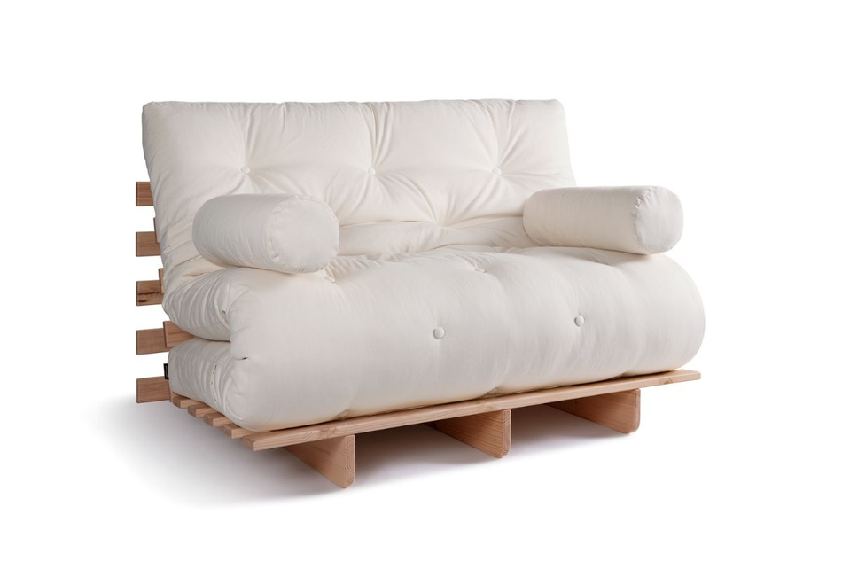 Rozkládací pohovka 120x200 - Slim Basic Classic - Pascall Futon Ecru