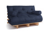Rozkládací pohovka 140x200 - Slim Basic Classic - Pascall Futon Námořnická modrá