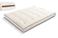 Matrace 180x200 přírodní s kokosem - Futon Pascall Medium Coco Kedro Ecru