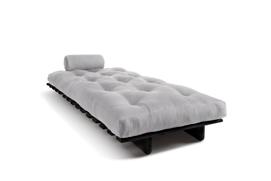 Rozkládací pohovka 90x200 - Slim Basic Black - Pascall Futon Popel holubice