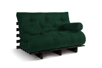 Rozkládací pohovka 120x200 - Slim Basic Black - Pascall Futon Zelená láhev