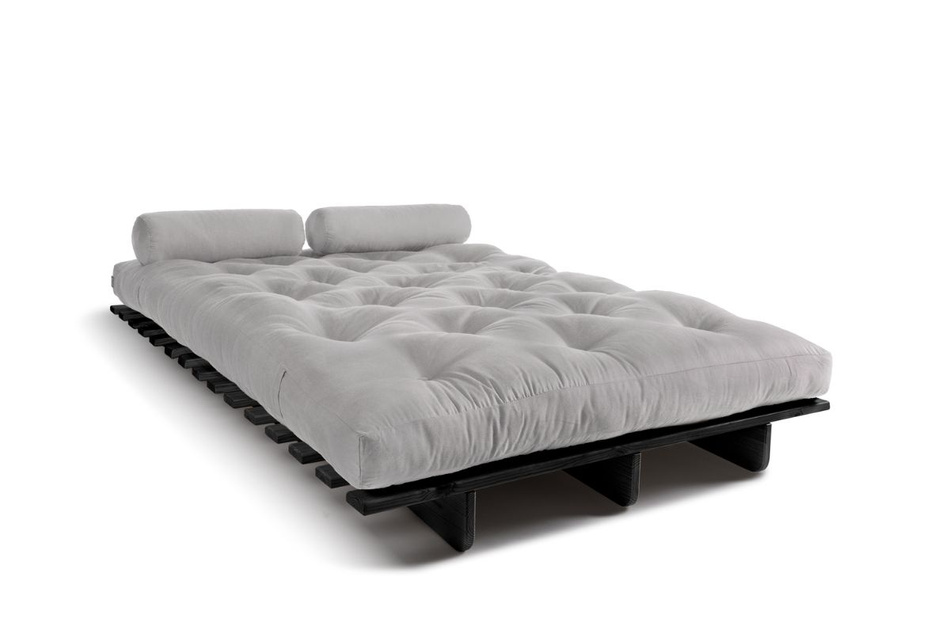 Rozkládací pohovka 120x200 - Slim Basic Black - Pascall Futon Popel holubice