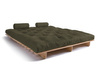 Rozkládací pohovka 180x200 - Slim Comfort Classic - Pascall Futon Khaki