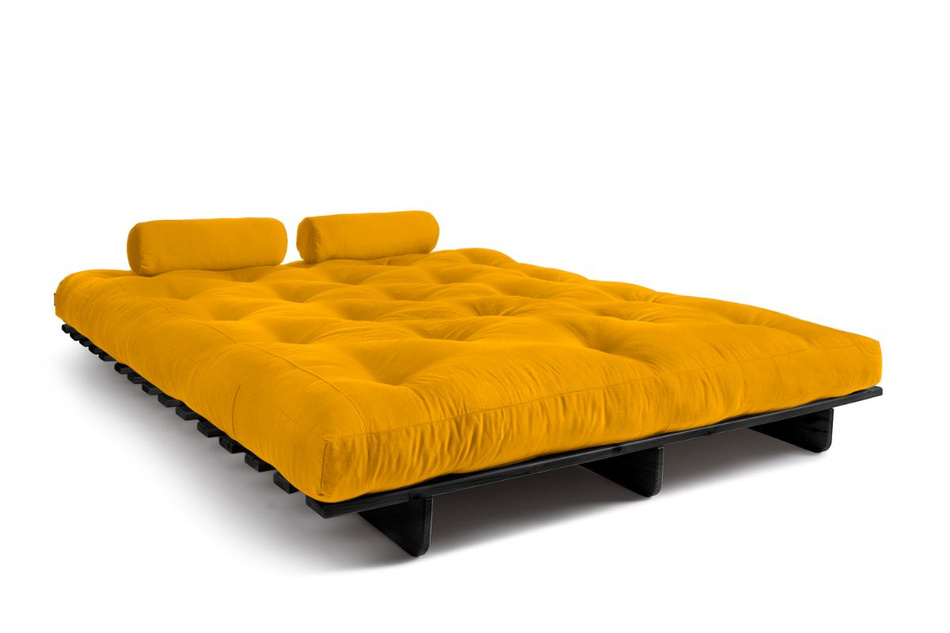 Rozkládací pohovka 160x200 - Slim Comfort Black - Pascall Futon Honey