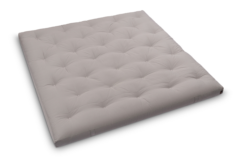 Matrace 200x200 přírodní - Futon Pascall Slim Natural Grey