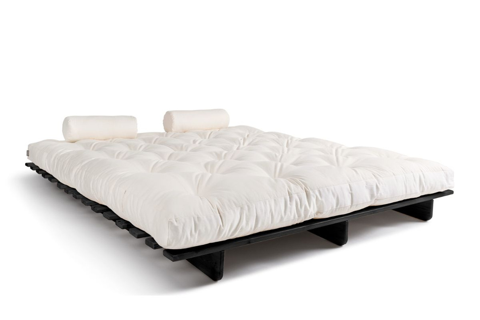 Rozkládací pohovka 180x200 - Slim Basic Black - Pascall Futon Ecru