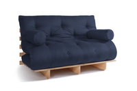 Rozkládací pohovka 140x200 - Slim Comfort Classic - Pascall Futon Námořnická modrá