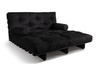 Rozkládací pohovka 140x200 - Slim Comfort Black - Pascall Futon Černá barva
