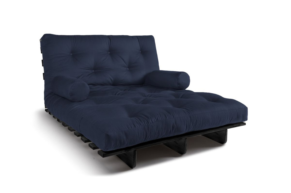 Rozkládací pohovka 120x200 - Slim Exclusive Black - Pascall Futon Námořnická modrá
