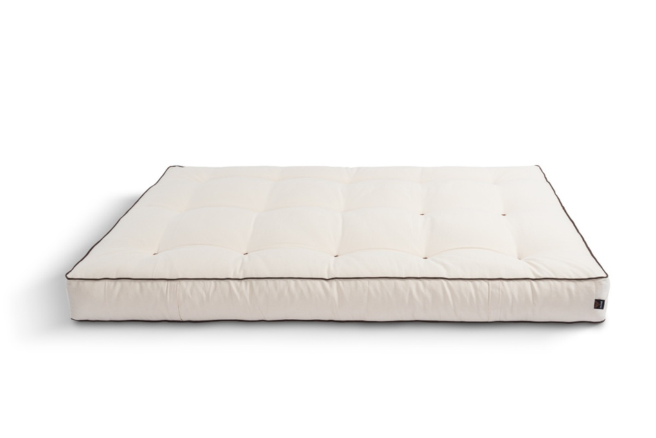 Matrace 140x200 přírodní s latexem - Futon Pascall Comfort Trio Latex Wool Kedro Ecru