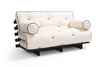 Rozkládací pohovka 120x200 - Slim Exclusive Kedro Black - Pascall Futon Ecru