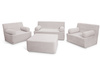 Flexio pouffe 85x85 - Pascall - manšestr Světle šedá