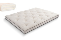 Matrace 200x200 přírodní s latexem - Futon Pascall Slim Duo Latex Kedro Povlečení