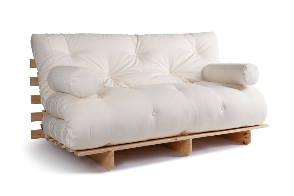 Rozkládací pohovka 160x200 - Slim Basic Classic - Pascall Futon Ecru