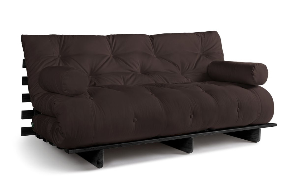 Rozkládací pohovka 180x200 - Slim Basic Black - Pascall Futon Hnědá barva
