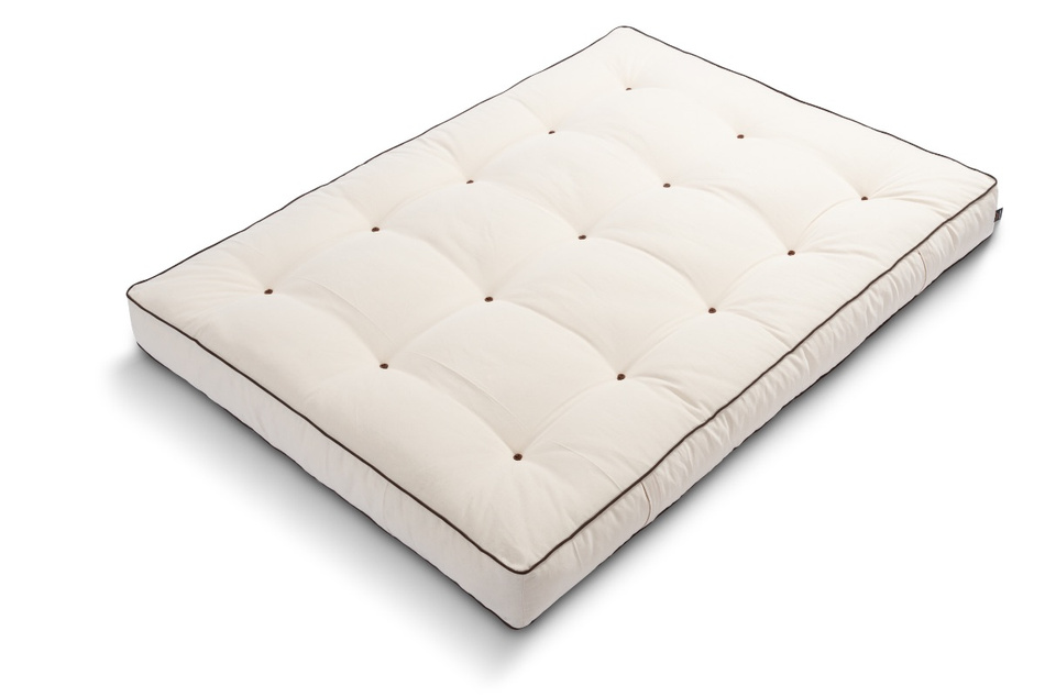 Matrace 140x200 přírodní s latexem - Futon Pascall Comfort Trio Latex Wool Kedro Ecru