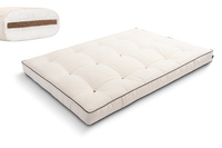 Matrace 120x200 přírodní s kokosem - Futon Pascall Medium Coco Kedro Ecru