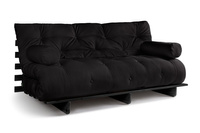 Rozkládací pohovka 180x200 - Slim Comfort Black - Pascall Futon Černá barva