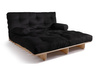 Rozkládací pohovka 140x200 - Slim Comfort Classic - Pascall Futon Černá barva