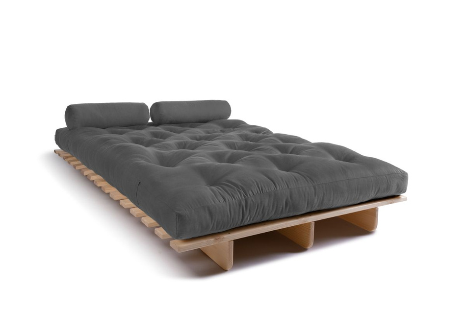Rozkládací pohovka 120x200 - Slim Comfort Classic - Pascall Futon Grey