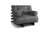 Rozkládací pohovka 90x200 - Slim Basic Black - Pascall Futon Grey