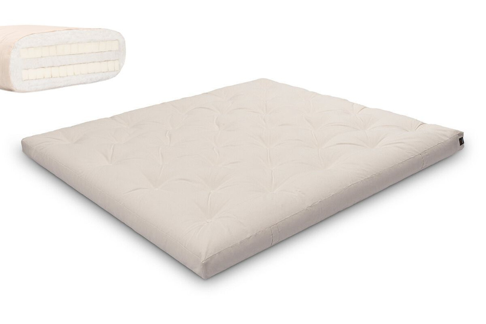 Matrace 180x200 přírodní s latexem - Futon Pascall Slim Duo Latex Ecru