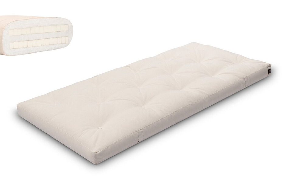 Matrace 90x200 přírodní s latexem - Futon Pascall Slim Duo Latex Ecru
