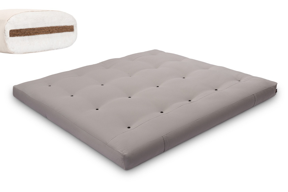 Futon Pascall Medium Coco - Matrace 180x200 Grey - přírodní s kokosem