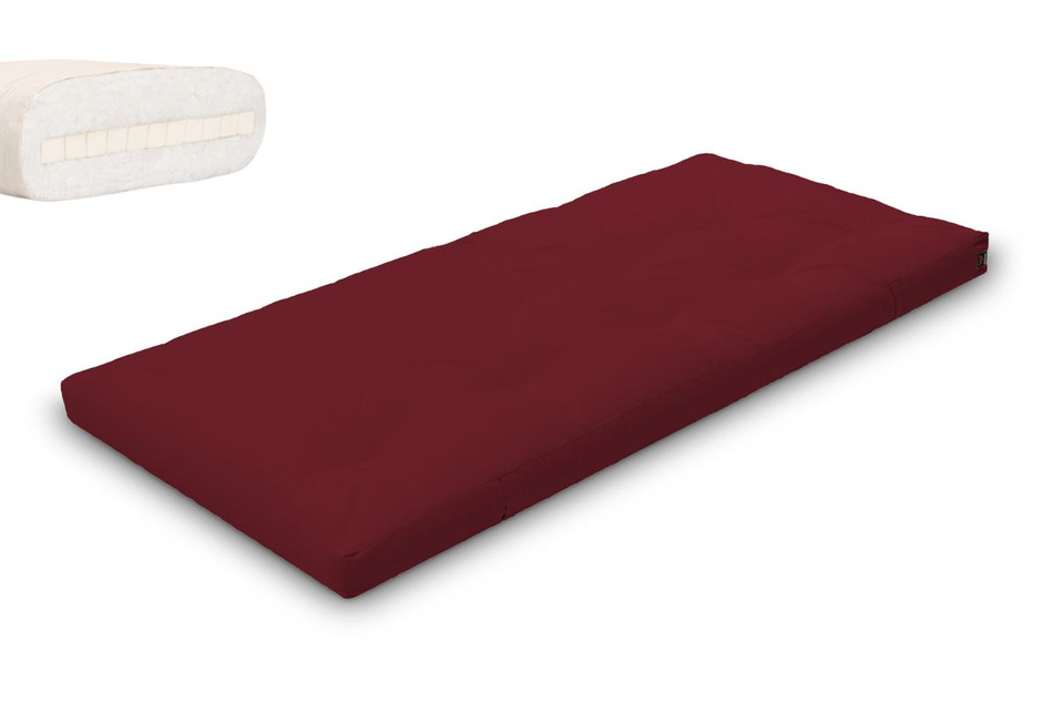 Matrace 90x200 přírodní s latexem - Futon Pascall Slim Latex Maroon