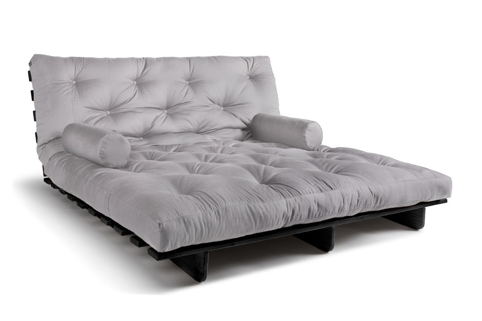 Rozkládací pohovka 180x200 - Slim Exclusive Black - Pascall Futon Popel holubice