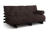Rozkládací pohovka 180x200 - Slim Comfort Black - Pascall Futon Hnědá barva
