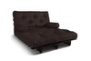 Rozkládací pohovka 120x200 - Slim Exclusive Black - Pascall Futon Hnědá barva