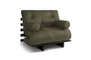 Rozkládací pohovka 90x200 - Slim Basic Black - Pascall Futon Khaki