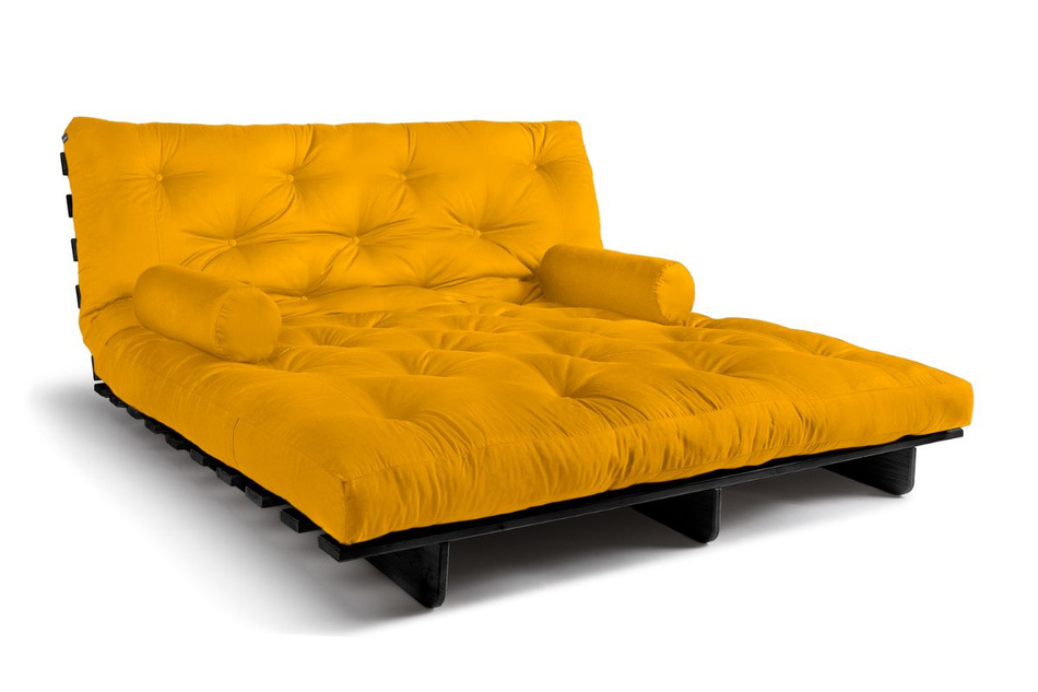 Rozkládací pohovka 180x200 - Slim Comfort Black - Pascall Futon Honey
