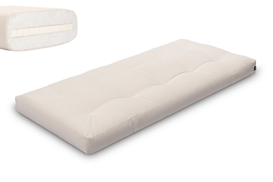 Matrace 90x200 přírodní s latexem - Futon Pascall Medium Latex Ecru