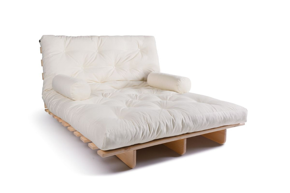 Rozkládací pohovka 120x200 - Slim Comfort Classic - Pascall Futon Ecru