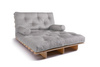 Rozkládací pohovka 120x200 - Slim Comfort Classic - Pascall Futon Popel holubice